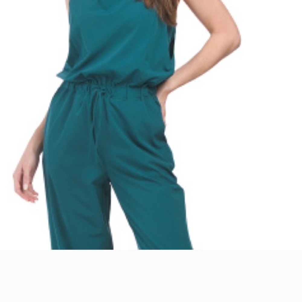 Mondetta Teal Sleeveless Jumpsuit